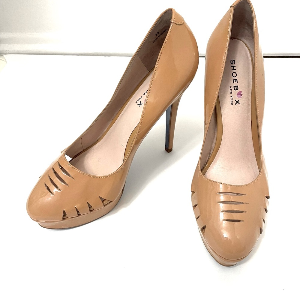 Platform Patent Leather High Heel Pumps Size 8